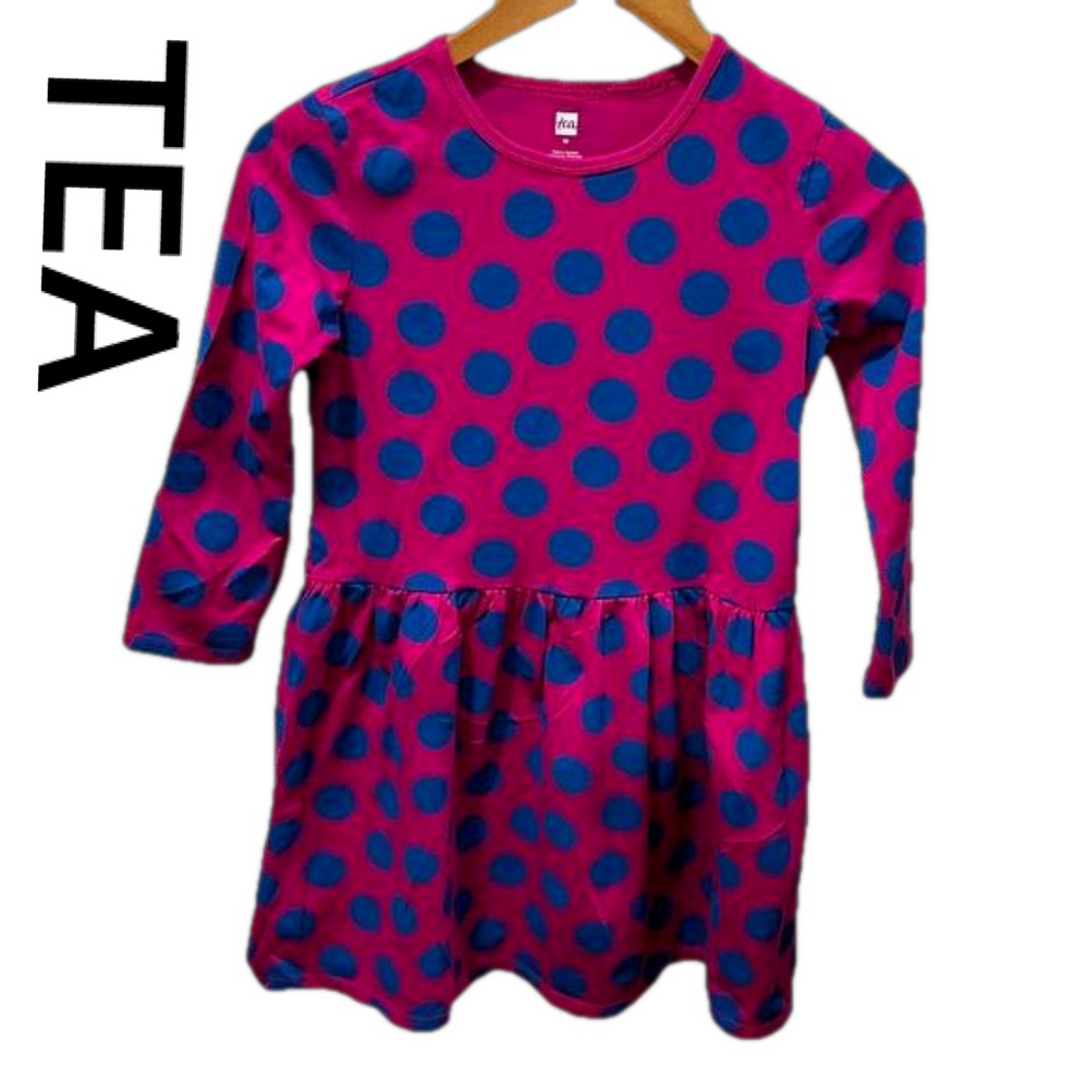 TEA pink and blue  girls dress size 10 GUC